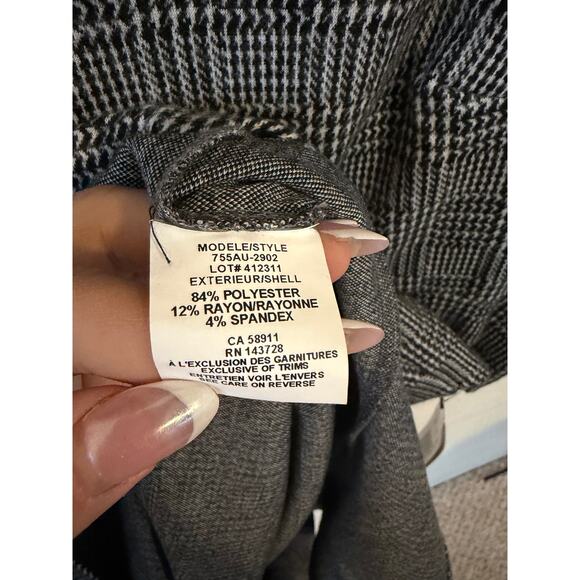 Tribal Femme Petite Black & White Plaid Cowl Neck Sweater Dress P/S NWT Made in - Picture 6 of 8